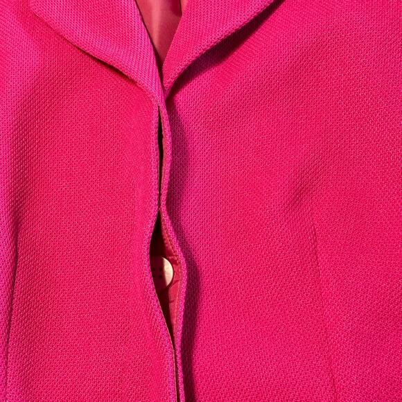 Coldwater Creek Blazer Jacket Sz M 10-12 Berry Pink Textured Lined Button Career - Picture 8 of 12